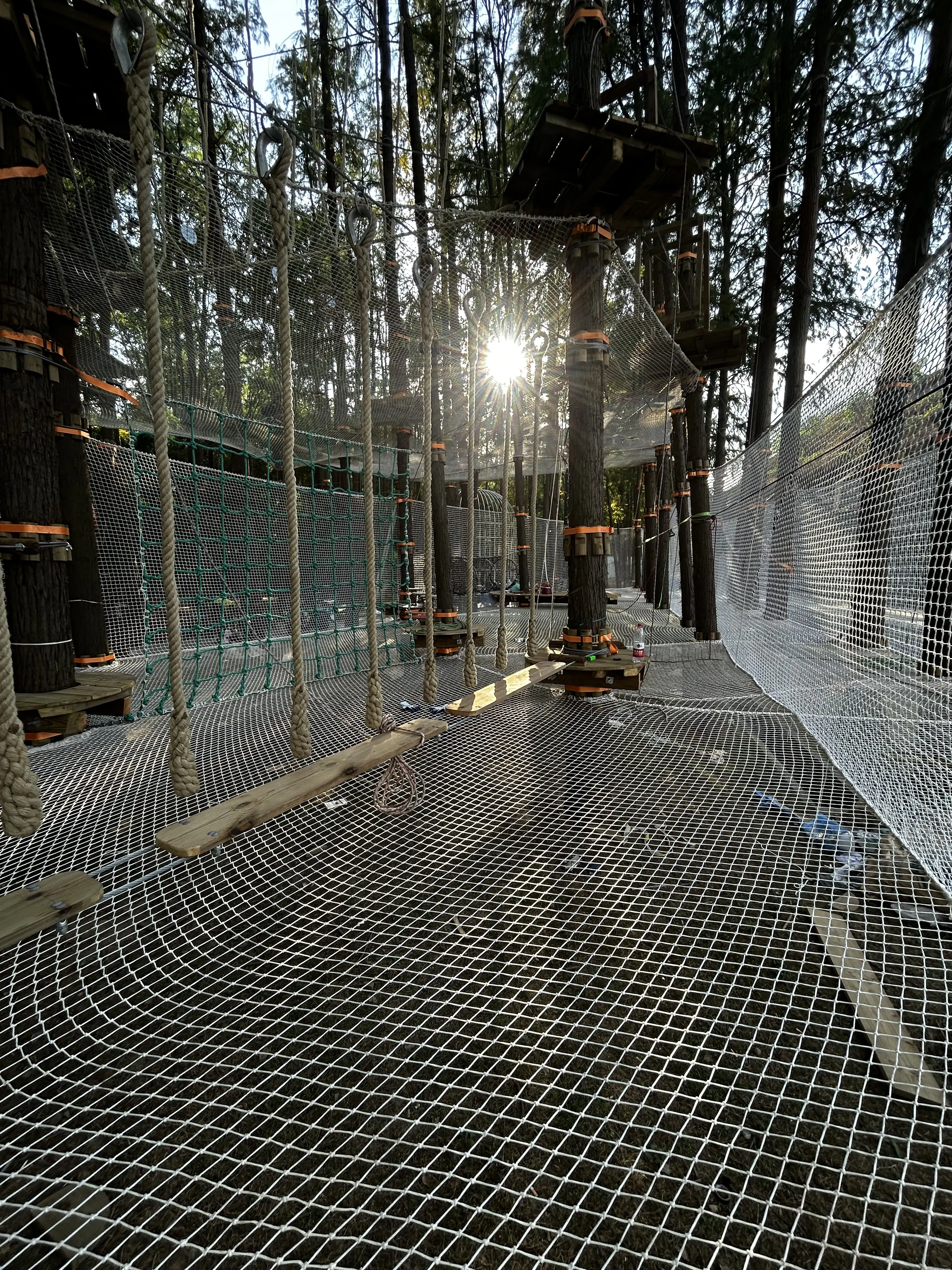 Cheminements filet et ateliers en hauteur, parc accrobranche Shanghai