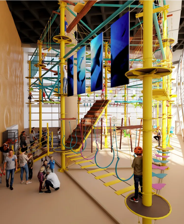 Structure autoportée extérieure sur terrain plat